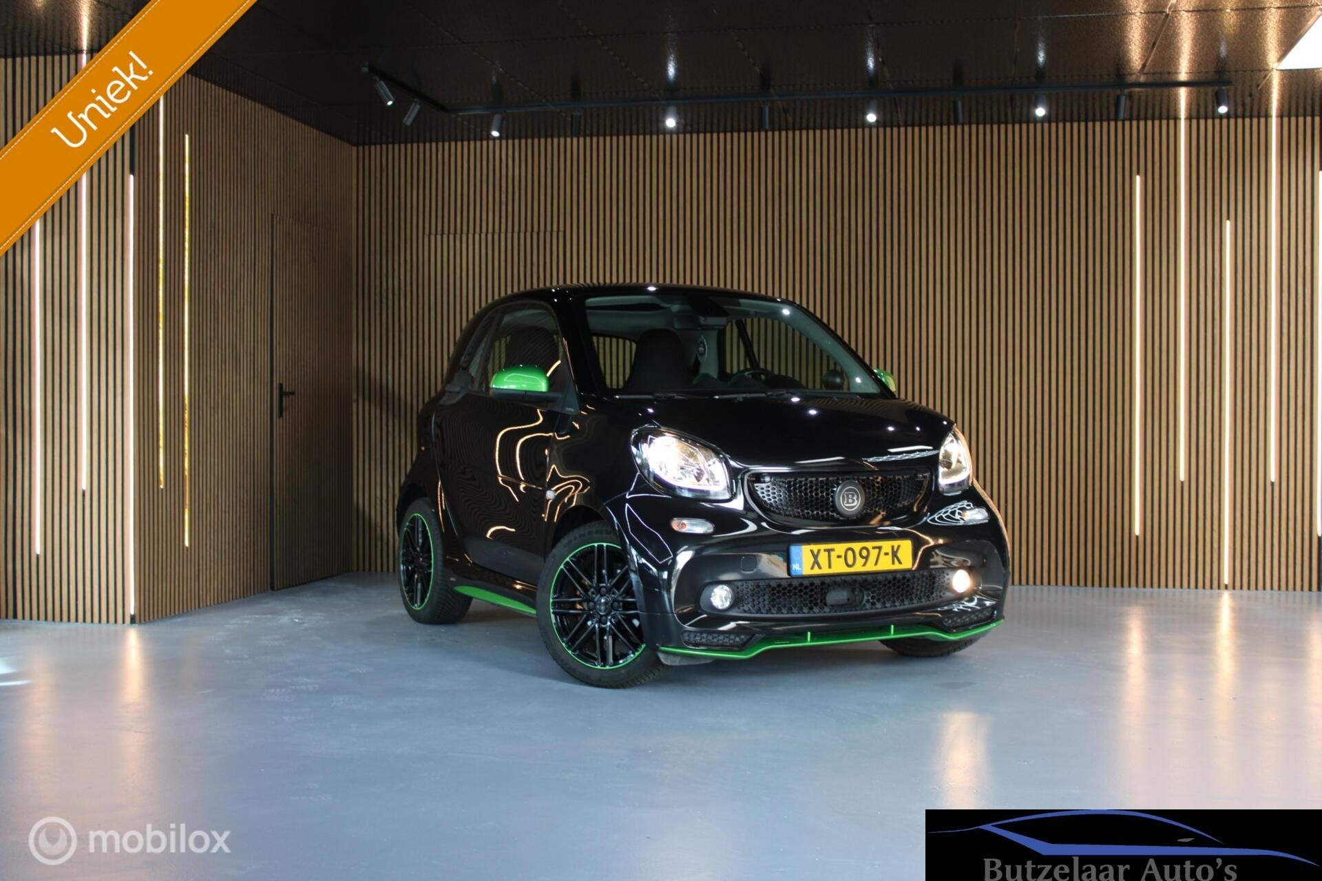Smart Fortwo Electric Drive Prime Brabus Apk 04-27, Auto's, Automaat, Achterwielaandrijving, Zwart, 2 stoelen