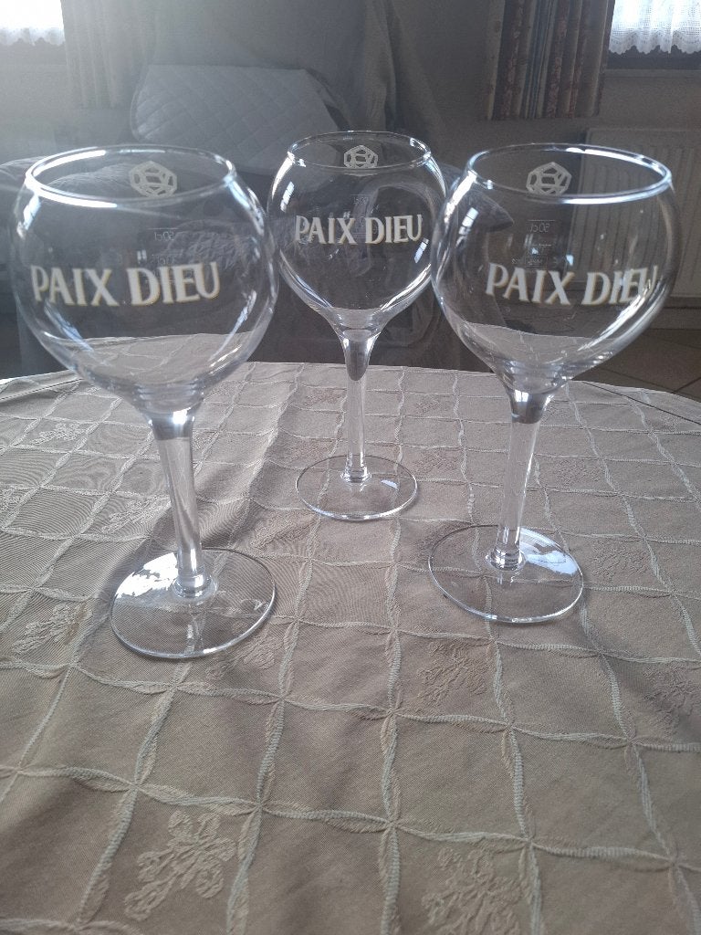 Paix dieu glazen 50 cl, Verzamelen, Ophalen of Verzenden, Zo goed als nieuw, Glas of Glazen, Overige merken