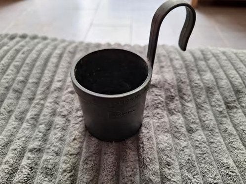Tinnen maatbeker met haak h3, Antiek en Kunst, Antiek | Tin, Ophalen of Verzenden