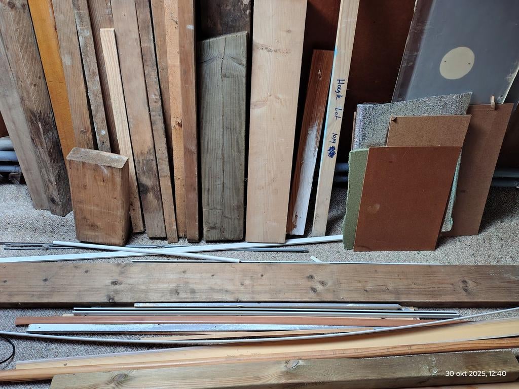 hout en balken, rijplaten voor auto ect, Tuin en Terras, Ophalen, Gebruikt, Overige typen