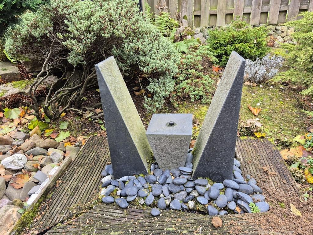 Granieten waterpartij, Tuin en Terras, Ophalen, Gebruikt, Graniet, Fontein