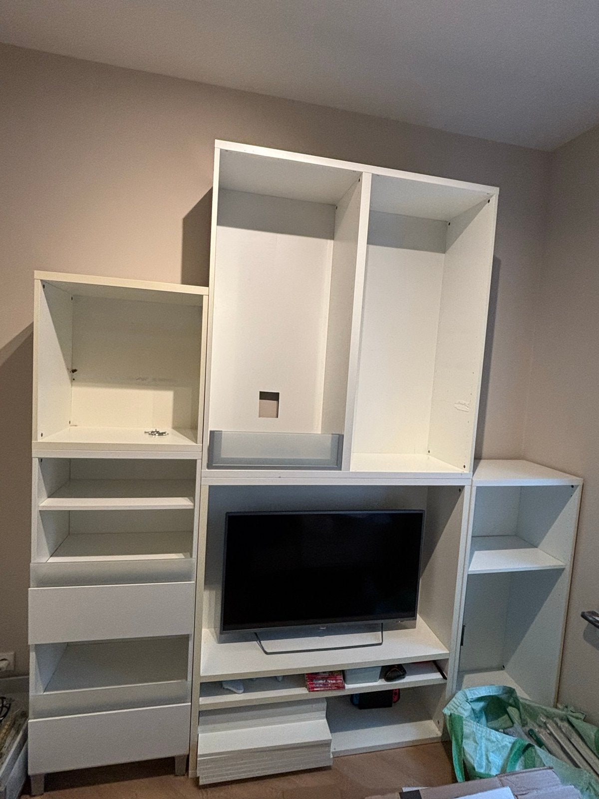 Verschillende ikea besta kasten met extra’s!, Ophalen, Gebruikt, Met lade(s), Minder dan 150 cm