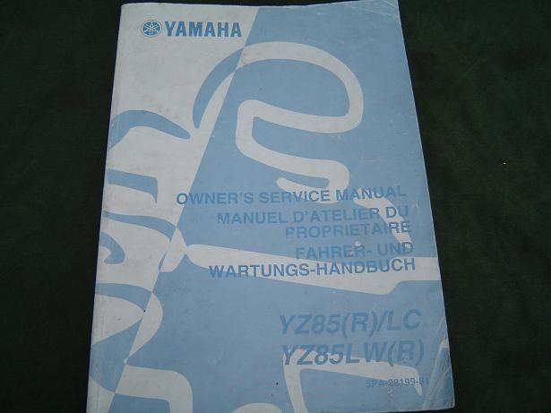 Yamaha YZ85 LC LW 2002 motorcycle owner's service manual, Motoren, Ophalen of Verzenden, Yamaha
