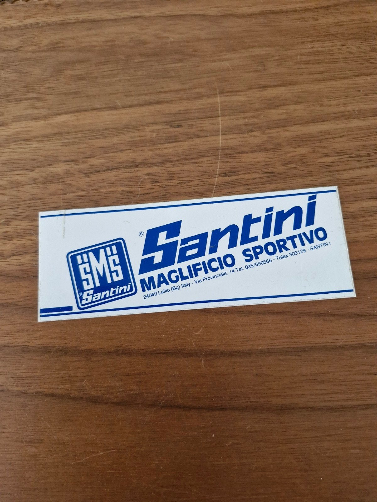 10398 Vintage Santini Maglificio Sportivo Sticker, Ophalen of Verzenden, Gebruikt, Sport