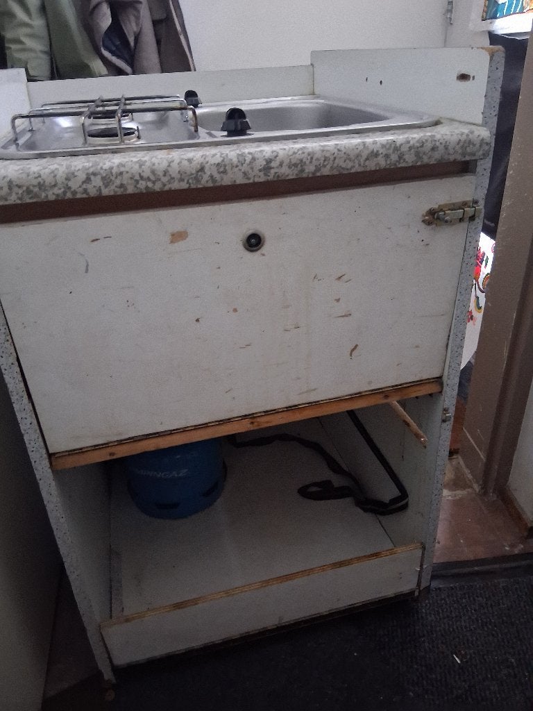 Gasstel en wasbak., Ophalen of Verzenden, Gebruikt
