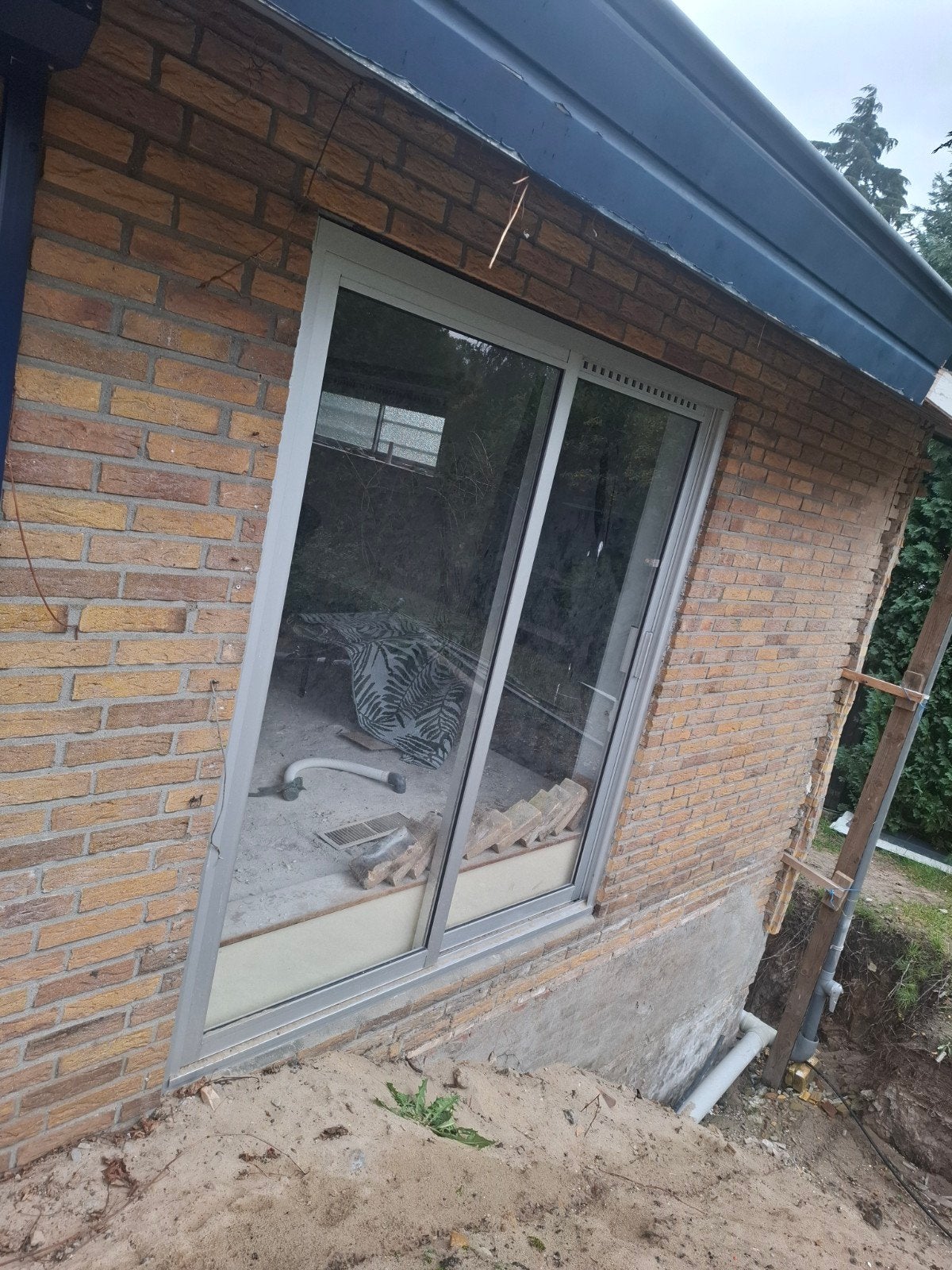 Aluminium Schuifpui 185x205 cm met Dubbelglas, Gebruikt, 120 cm of meer, Ophalen of Verzenden, Buitendeur