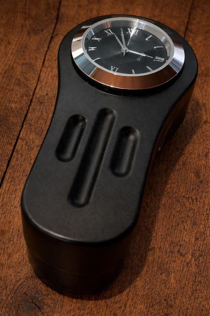 Zwart Stuurklokje - 22 mm - 25 mm - Zwart uurwerk -, Motoren, Verzenden, Nieuw