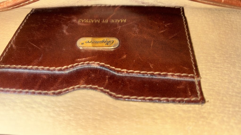 Vintage Raymork Leren Aktetas Made in Italy - Matras, Ophalen of Verzenden, Gebruikt, Bruin, Handtas