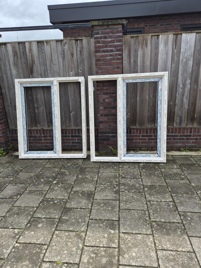 Nieuwe kunststof kozijnen incl HR++ glas, Doe-het-zelf en Verbouw, Kozijnen en Schuifpuien, Ophalen of Verzenden, Nieuw, Kunststof