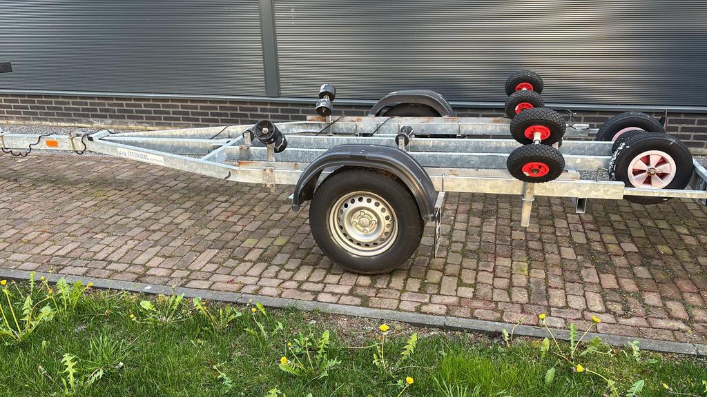 Boottrailer trailer kantelbaar totaal 5 / 6  meter lang, Ophalen of Verzenden, Zo goed als nieuw