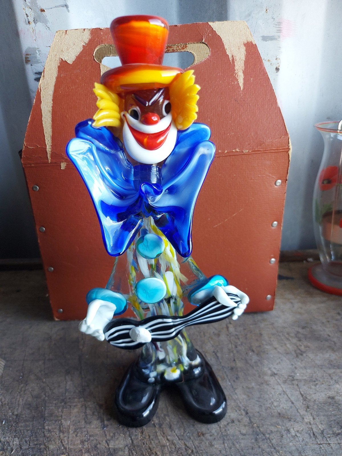 Glazen Clown Beeldje - 30cm hoog, Ophalen of Verzenden