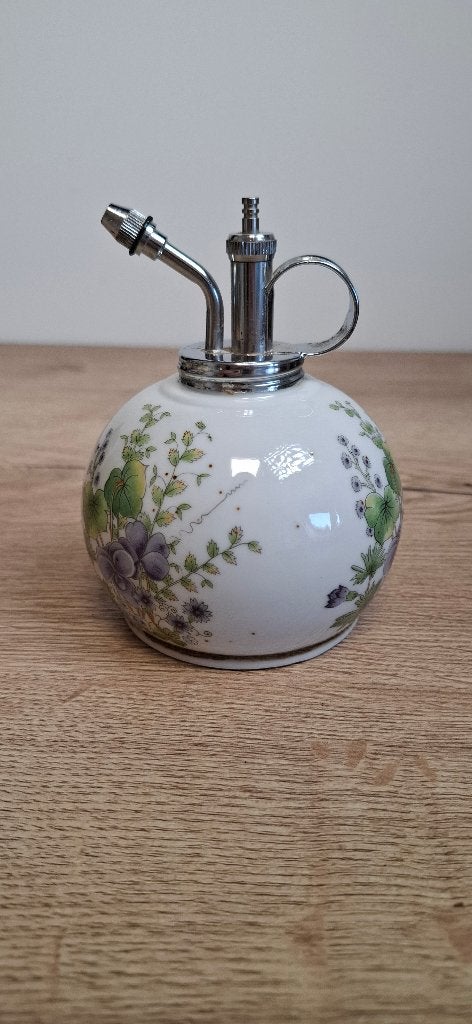 Vintage porseleinen plantenspuit floraal motief, Antiek en Kunst, Ophalen of Verzenden