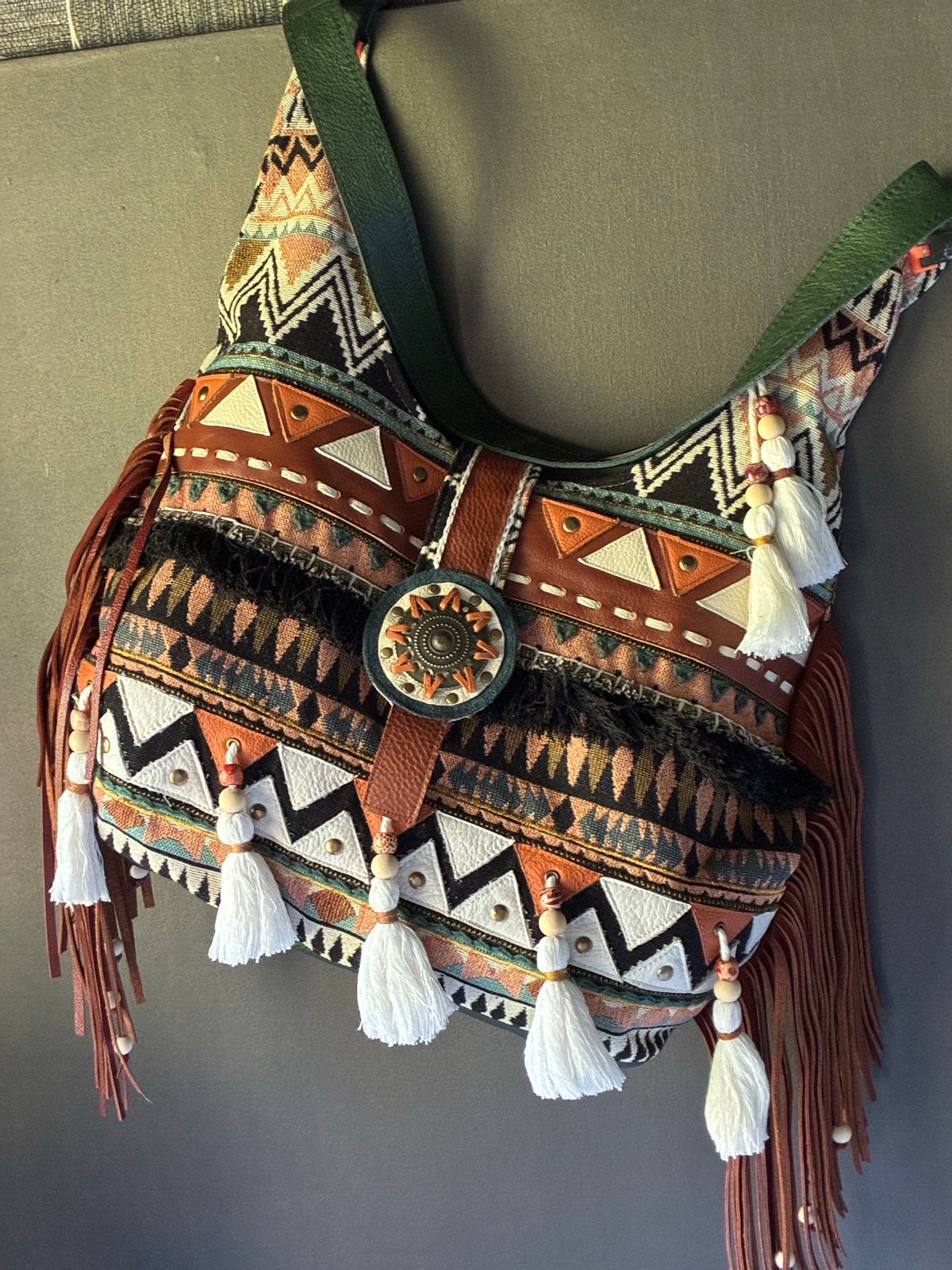 Boho Chic crossbody/Schoudertas met Franjes en Kwastjes, Ophalen of Verzenden, Nieuw, Overige kleuren, Schoudertasje