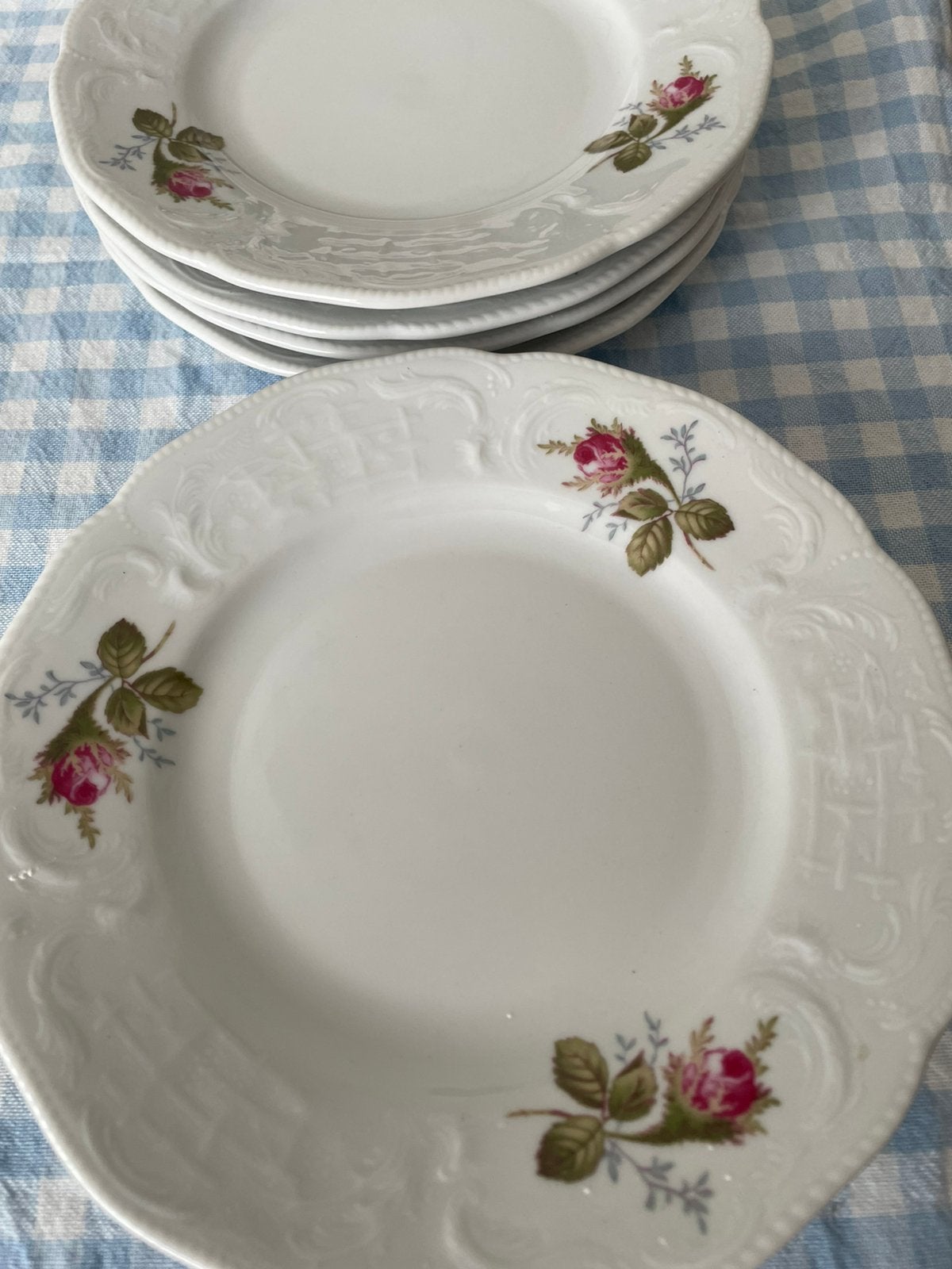 7 st witte Rosenthal Classic Rose lunch/gebaksbordjes, Ophalen of Verzenden, Zo goed als nieuw, Bord(en), Overige stijlen