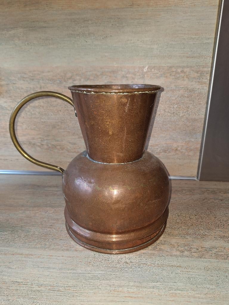 Koperen vaas of kruik met handsvat, Antiek en Kunst, Antiek | Koper en Brons, Ophalen, Koper