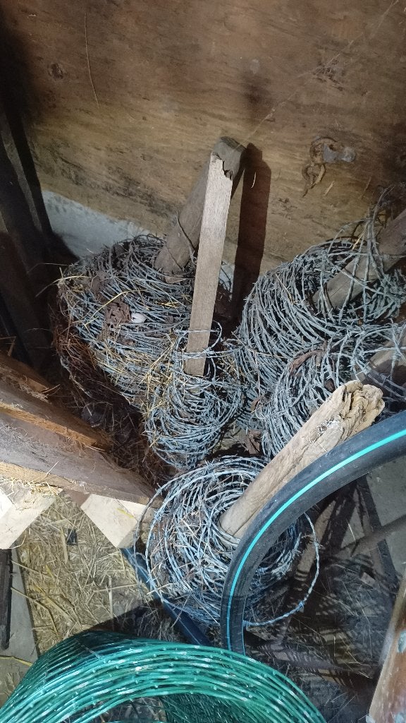 Gebruikt prikkeldraad - diverse rollen, Ophalen, Gebruikt, 20 meter of meer, Prikkeldraad