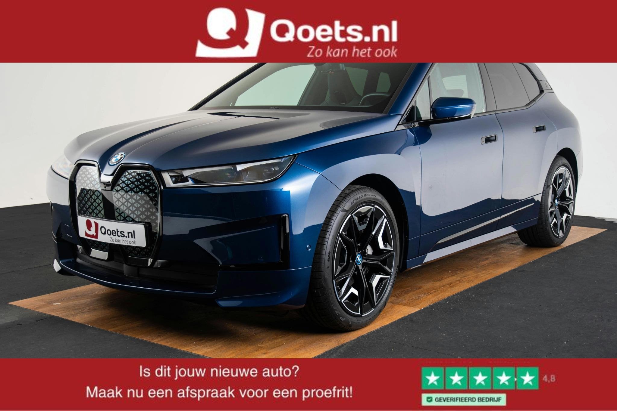 BMW iX xDrive40 Excellence 77 kWh Trekhaak - Panoramadak - D, Auto's, Automaat, Stof, Gebruikt, Met garantie (alle)