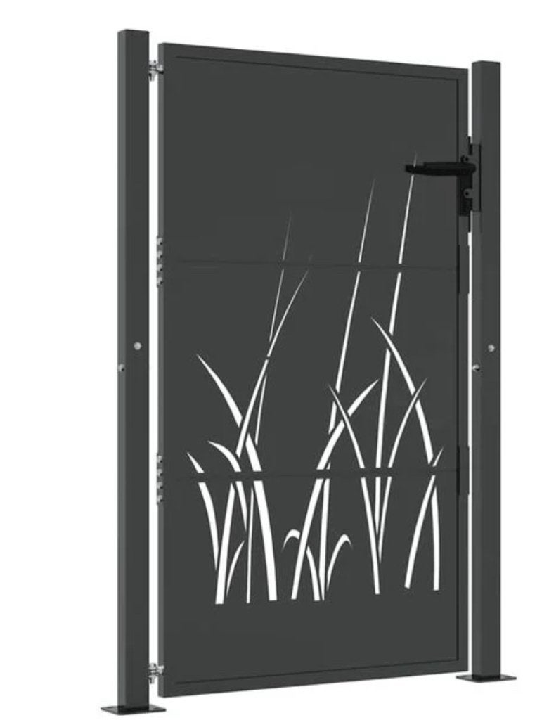 Poort 100x125 cm met grasontwerp staal antraciet-nieuw-, ., Nieuw, Ophalen of Verzenden, .