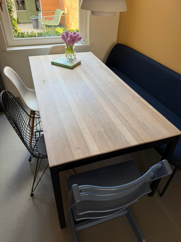 Metaform S16 eettafel eiken 170x80, Huis en Inrichting, Tafels | Eettafels, Ophalen, Gebruikt, Eikenhout, 50 tot 100 cm
