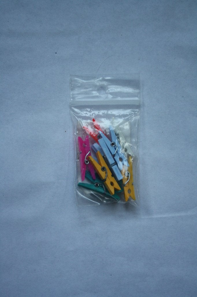 3 zakjes wasknijpertjes mini assortie, Overige thema's, Nieuw, Meerkleurig, Ophalen of Verzenden