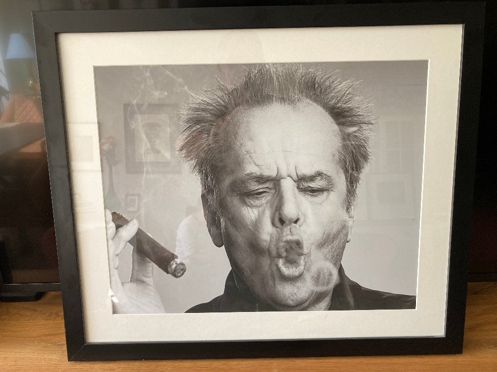 poster Jack Nicholson sigaar, Ophalen, Met lijst, Rechthoekig Liggend, Zo goed als nieuw