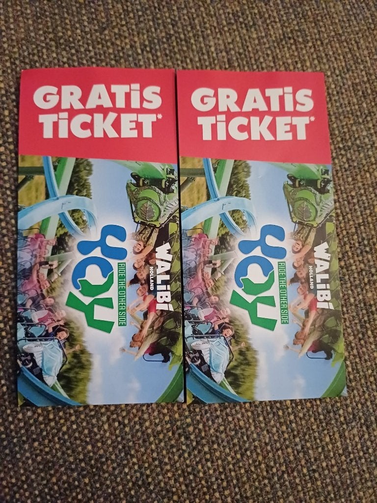 Kaartjes Walibi, Twee personen, Ticket of Toegangskaart