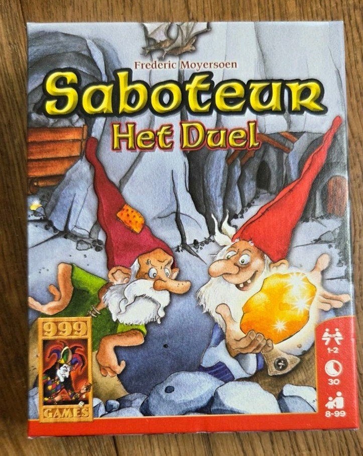 Saboteur Het Duel - Compleet en in goede staat, Een of twee spelers, Ophalen of Verzenden, Zo goed als nieuw, 999 Games