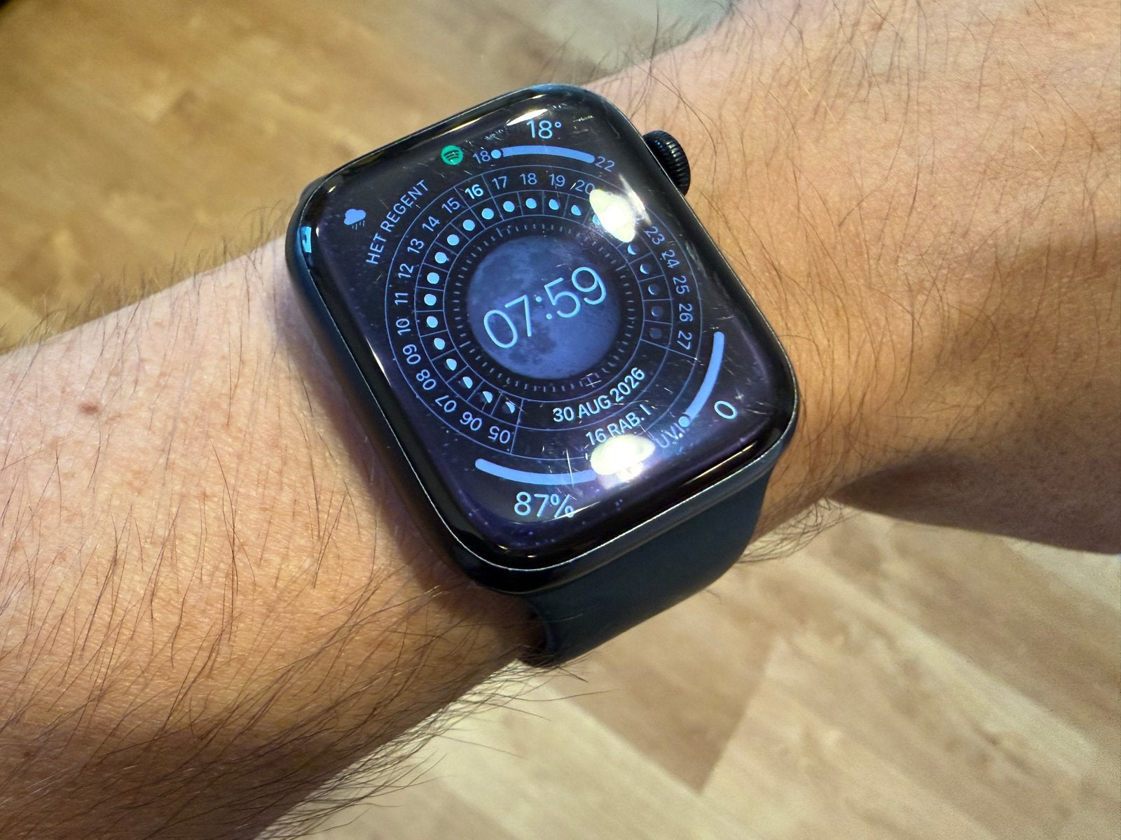 Apple Watch Series 8 GPS + Cellular 45mm Midnight, Sieraden, Tassen en Uiterlijk, Smartwatches, Ophalen, Gebruikt, Blauw, IOS