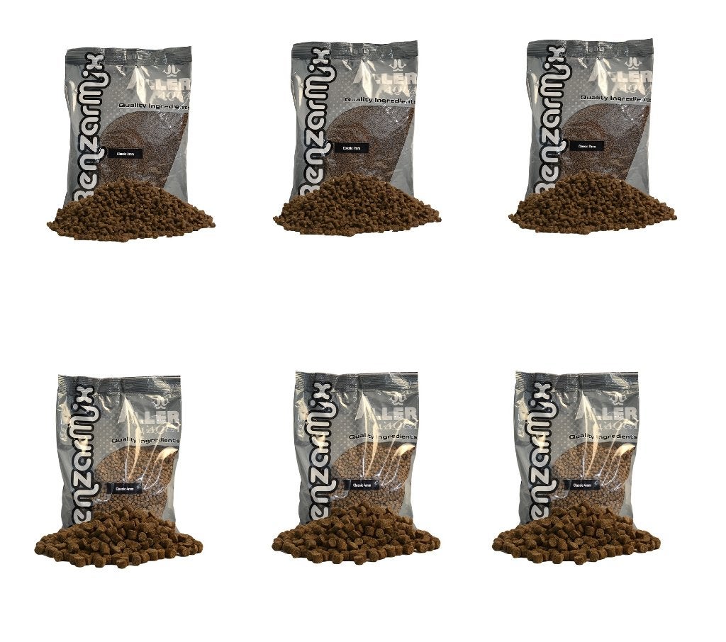 * OPRUIMING * Benzar Pellets Classic 2 + 4 mm 800 Gram / 6x, Ophalen of Verzenden, Nieuw, Overige typen