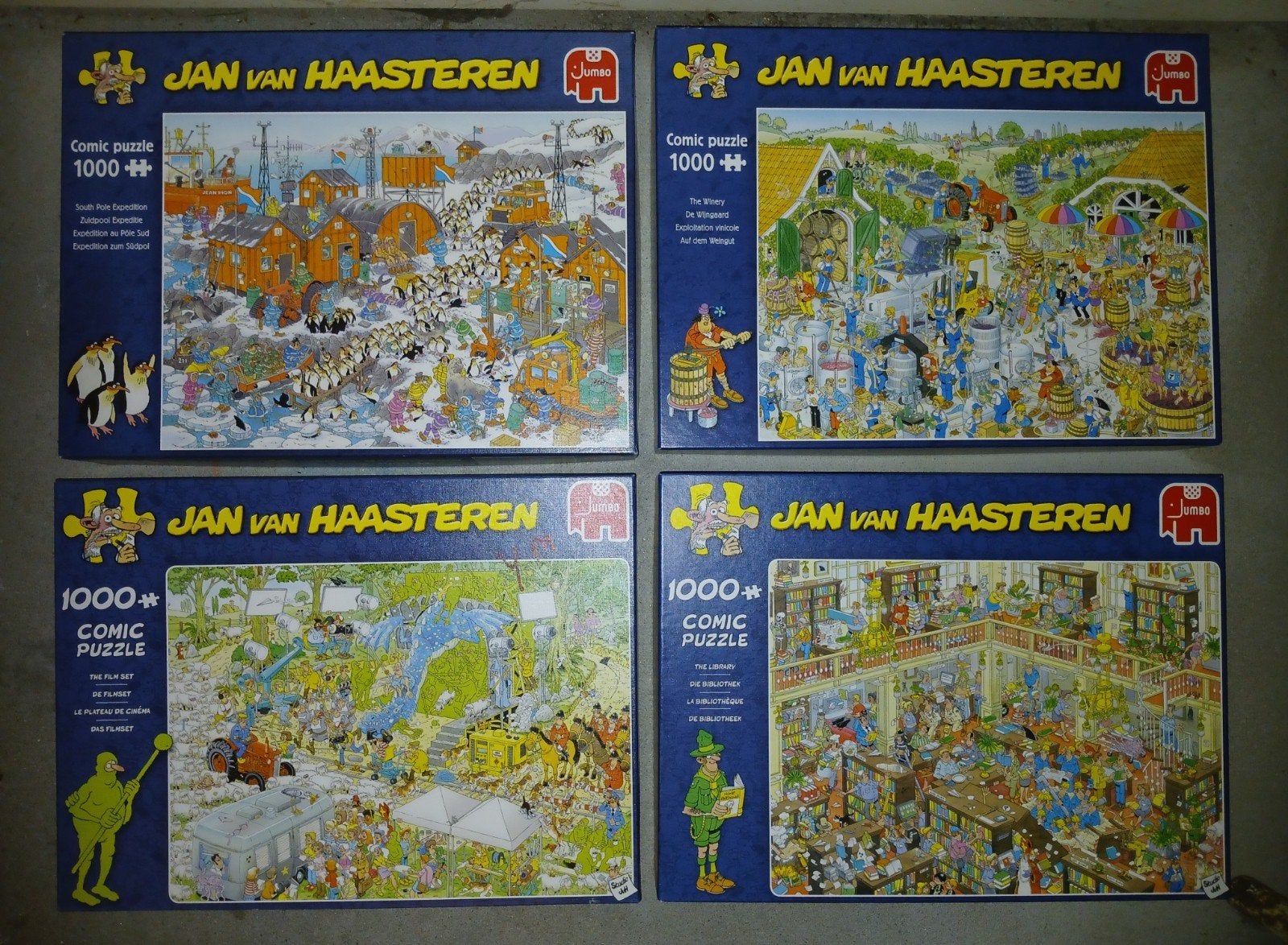 8x Jan van Haasteren puzzel 1000 stukjes