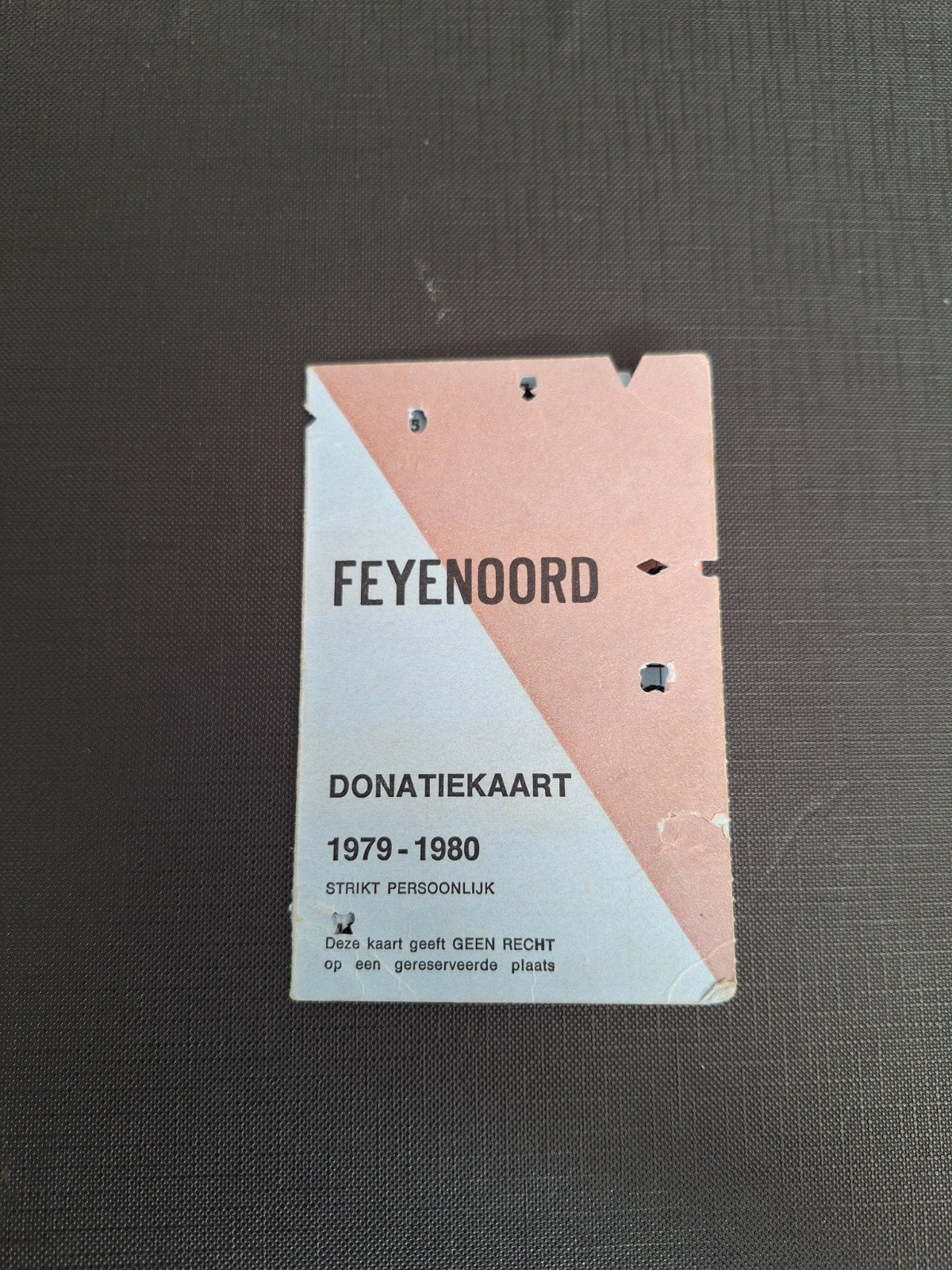 Donatiekaart Feyenoord 79-80., Verzenden, Zo goed als nieuw, Feyenoord