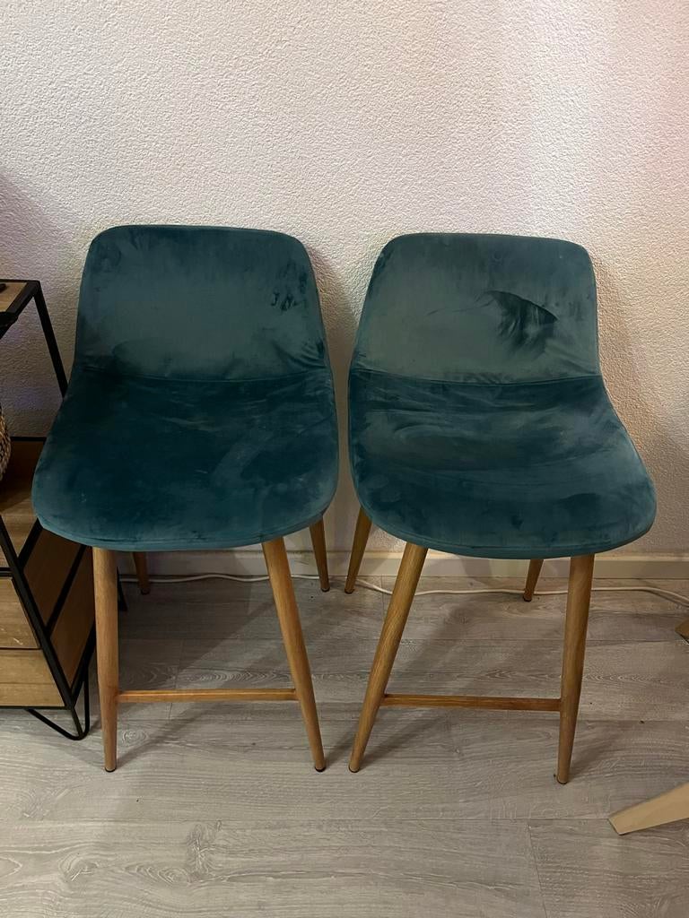 2 La Redoute barkrukken in topstaat (zo goed als nieuw), Huis en Inrichting, Barkrukken, Zo goed als nieuw, 60 tot 90 cm, Hout