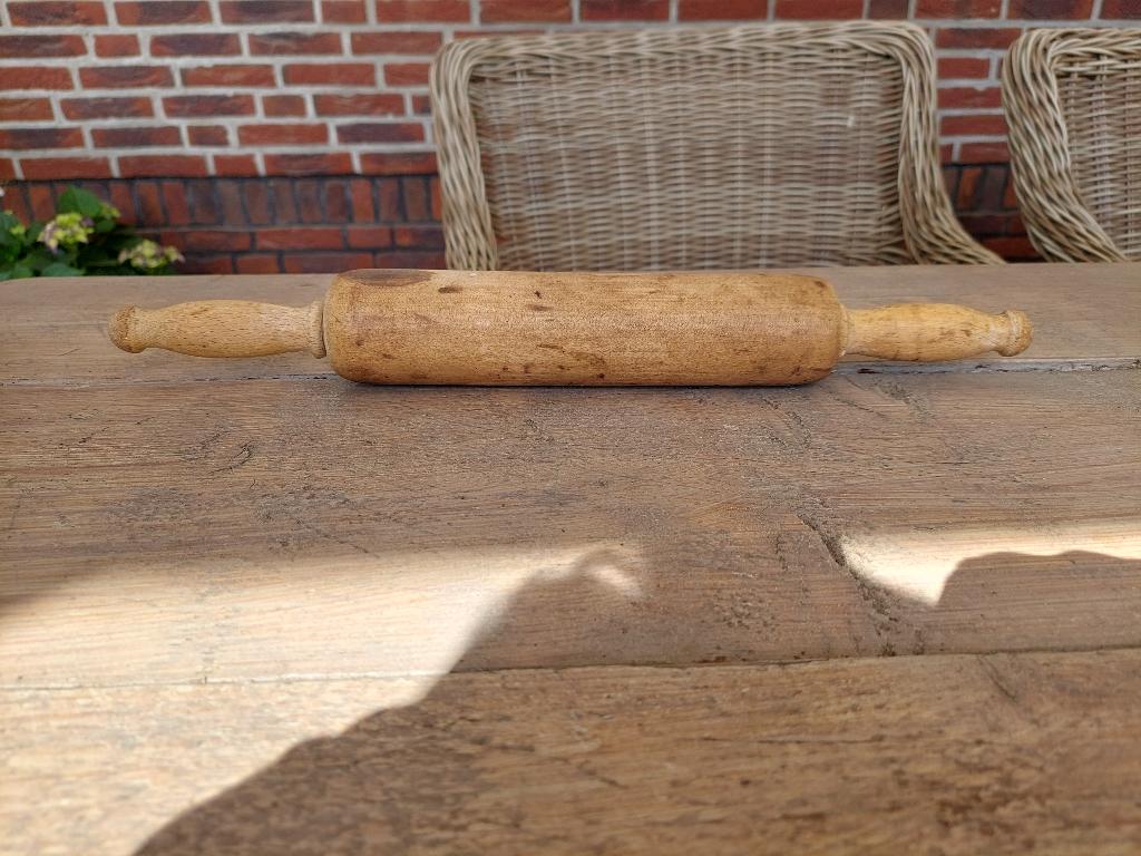 oud houten deegroller houten deeg roller, Ophalen of Verzenden