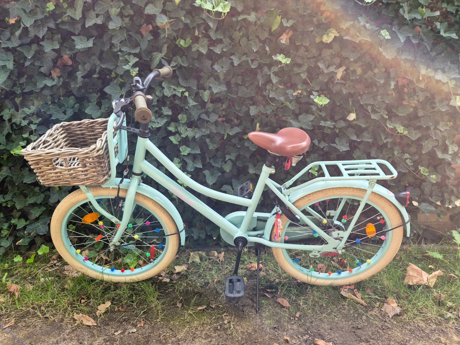 Diva meisjesfiets 20 inch met mandje, Ophalen, Terugtraprem, Gebruikt, Handrem
