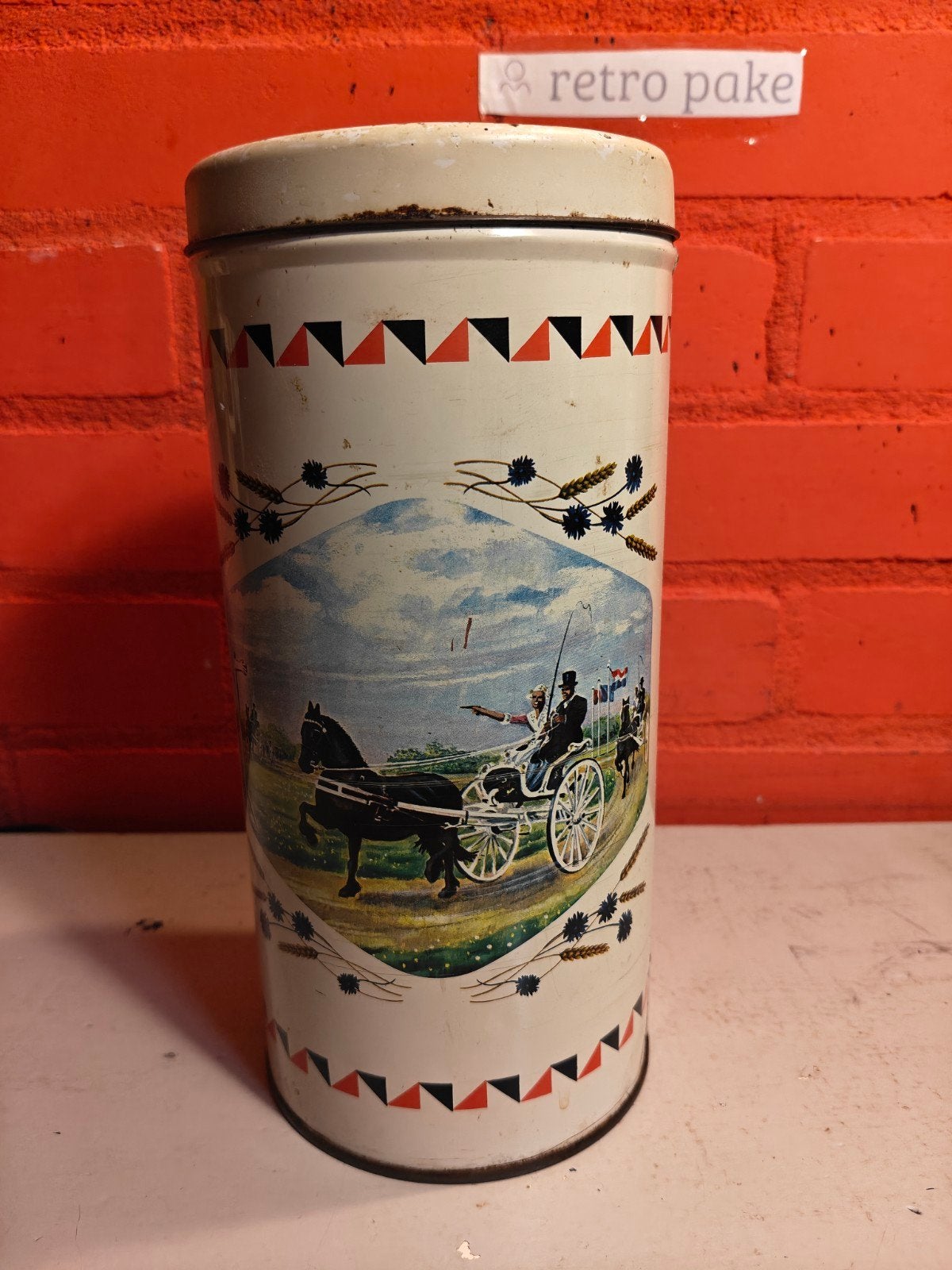 Vintage Beschuitbus van der Meulen met Hollands tafereel, Antiek en Kunst, Ophalen of Verzenden
