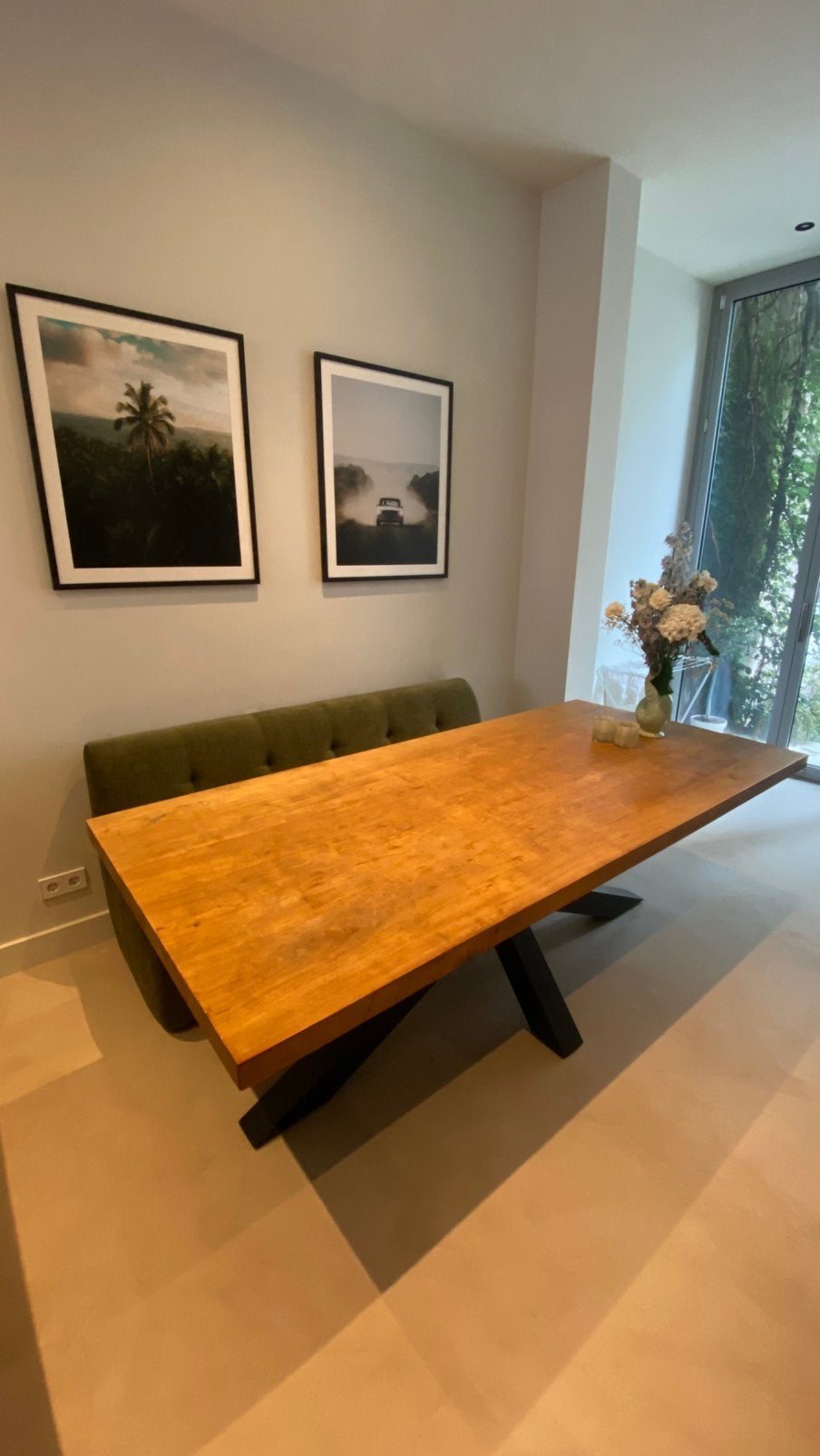 Eettaffel rechthoekig - 220x100, Ophalen, 100 tot 150 cm, 200 cm of meer, Zo goed als nieuw