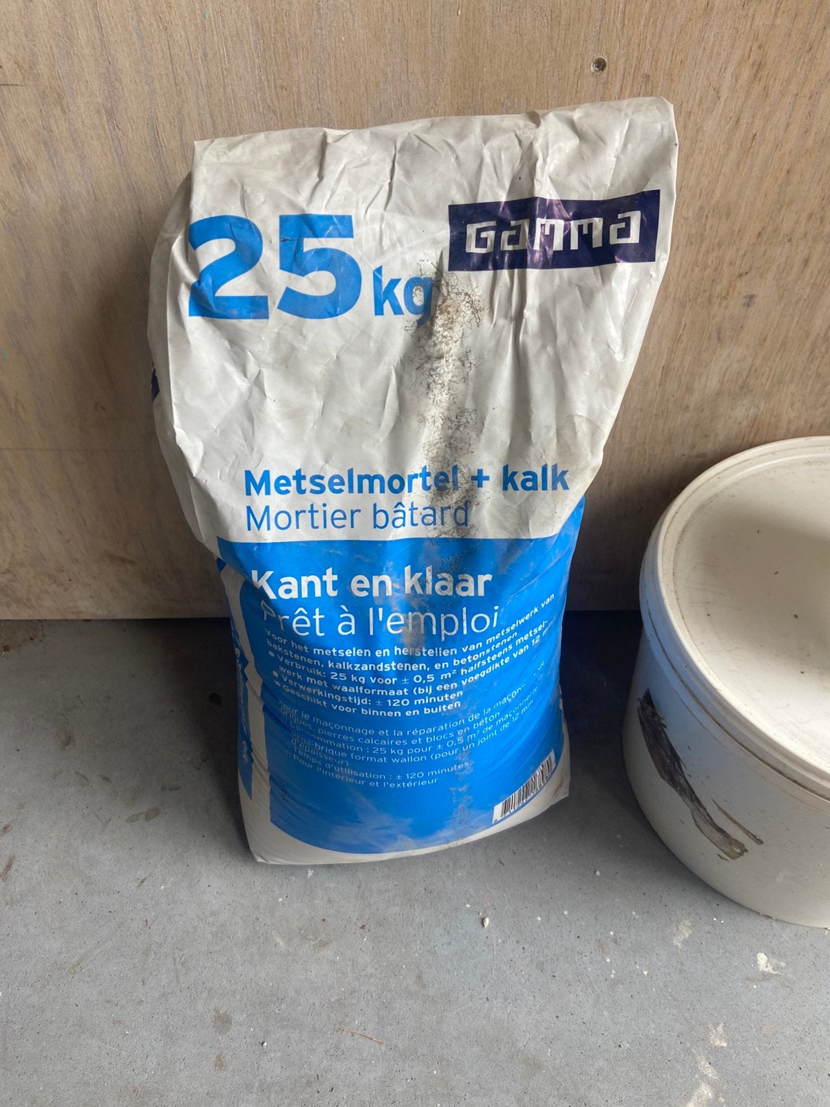 Metselmortel, Ophalen, Gebruikt