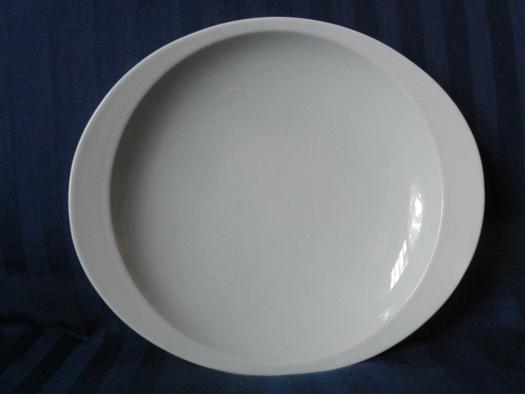 Grote schaal Fris Edam servies Symfonie parelgrijs b. 33 cm, Keramiek, Ophalen of Verzenden, Overige stijlen, Schaal of Schalen