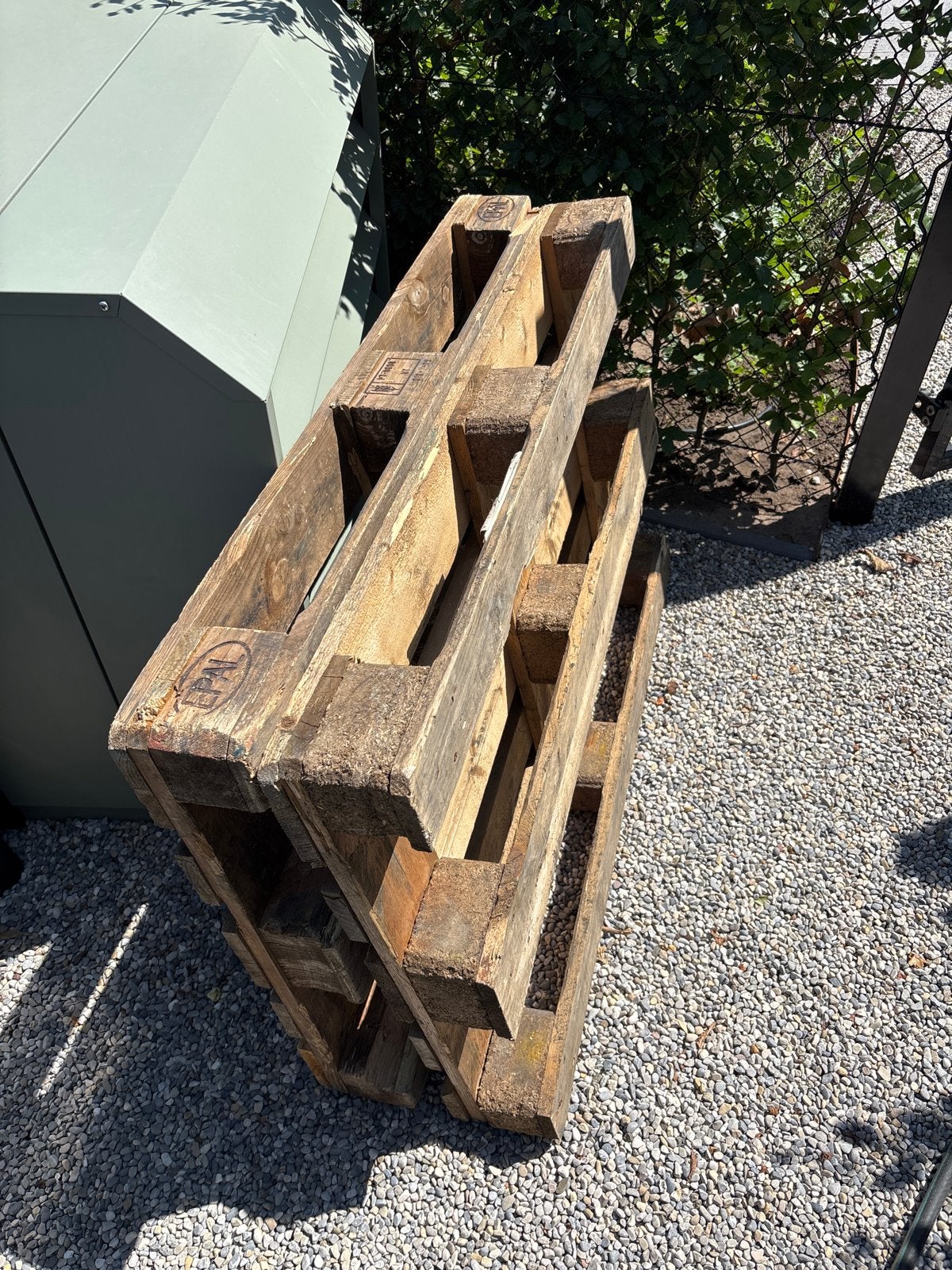 Gebruikte Europallets, Ophalen, Gebruikt