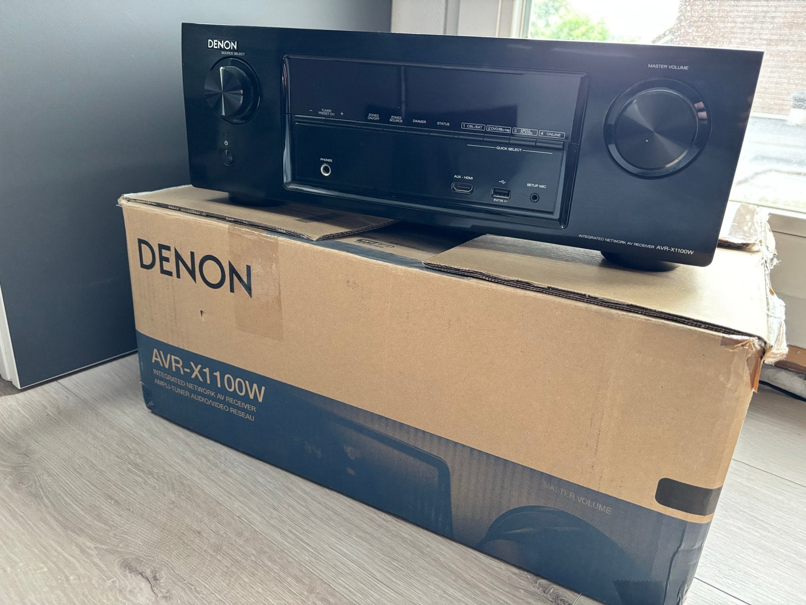 Denon AVR-X1100W AV Receiver met 7.2-kanaals surround sound, Audio, Tv en Foto, Versterkers en Receivers, Ophalen, Gebruikt, Denon