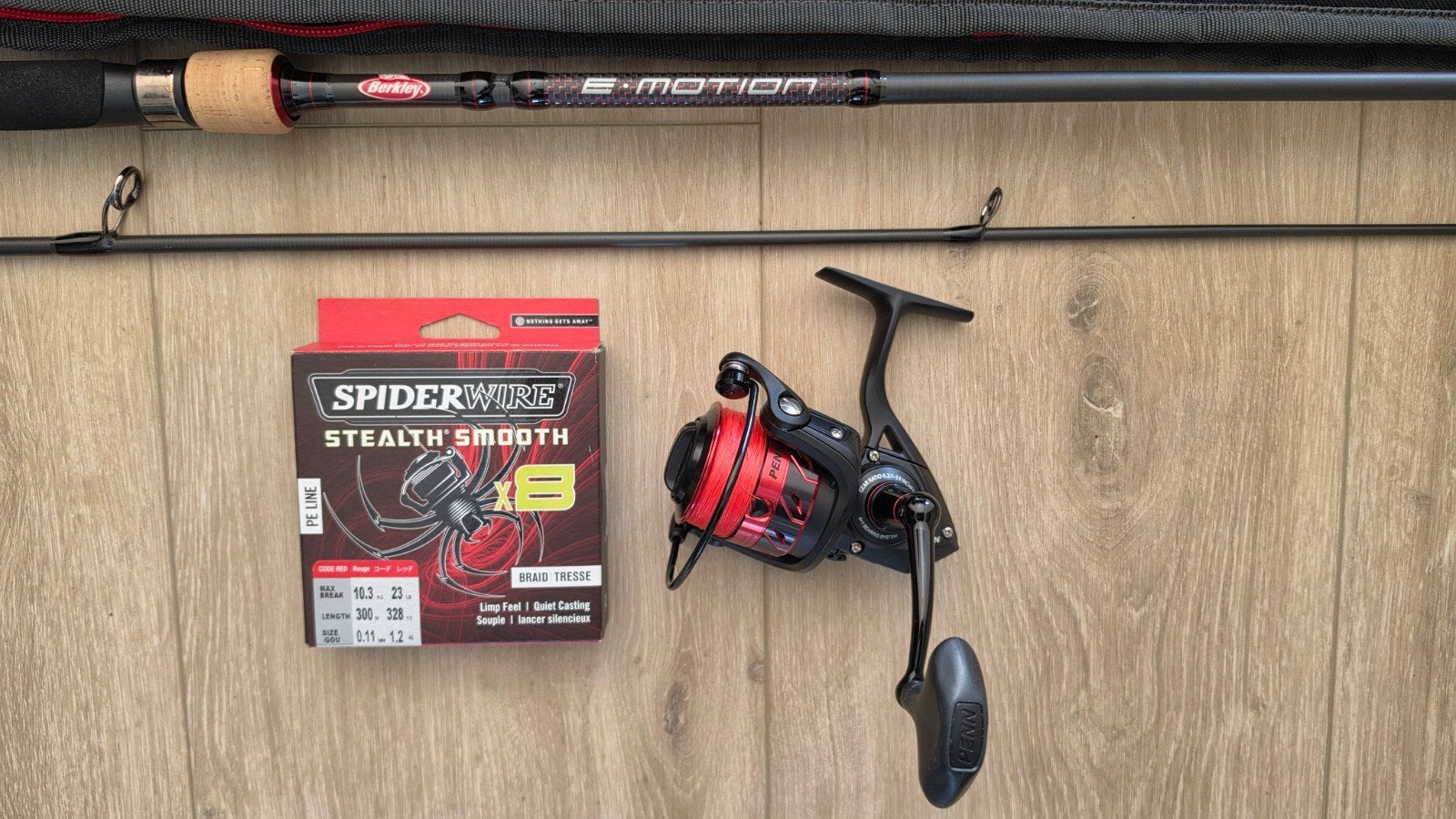 Berkley E-Motion roofvishengel + PENN Fierce III 2500 molen, Watersport en Boten, Ophalen, Zo goed als nieuw, Complete set