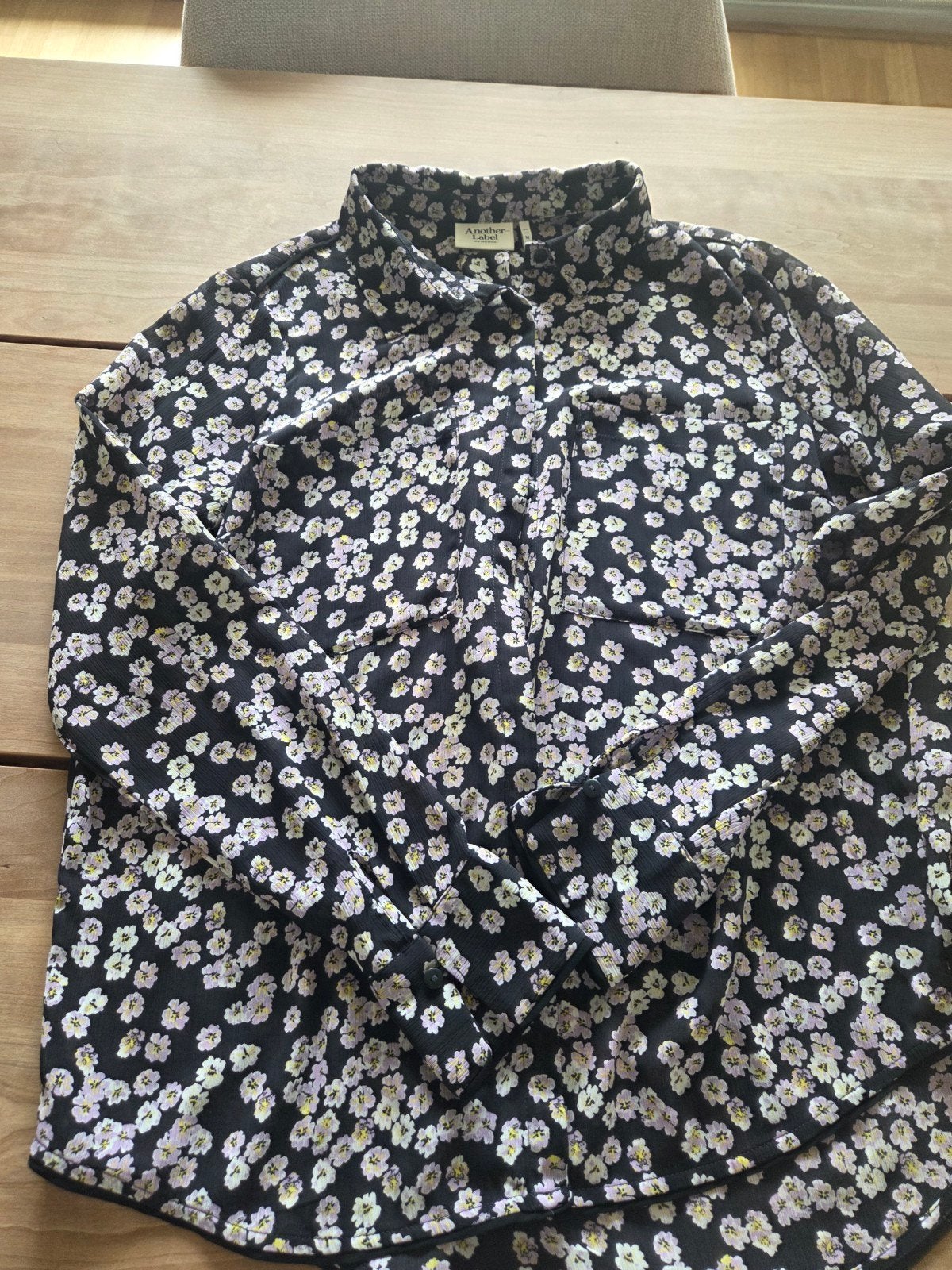 Another-Label Dreiser Poppies Shirt M, Maat 38/40 (M), Another-Label, Zwart, Ophalen of Verzenden