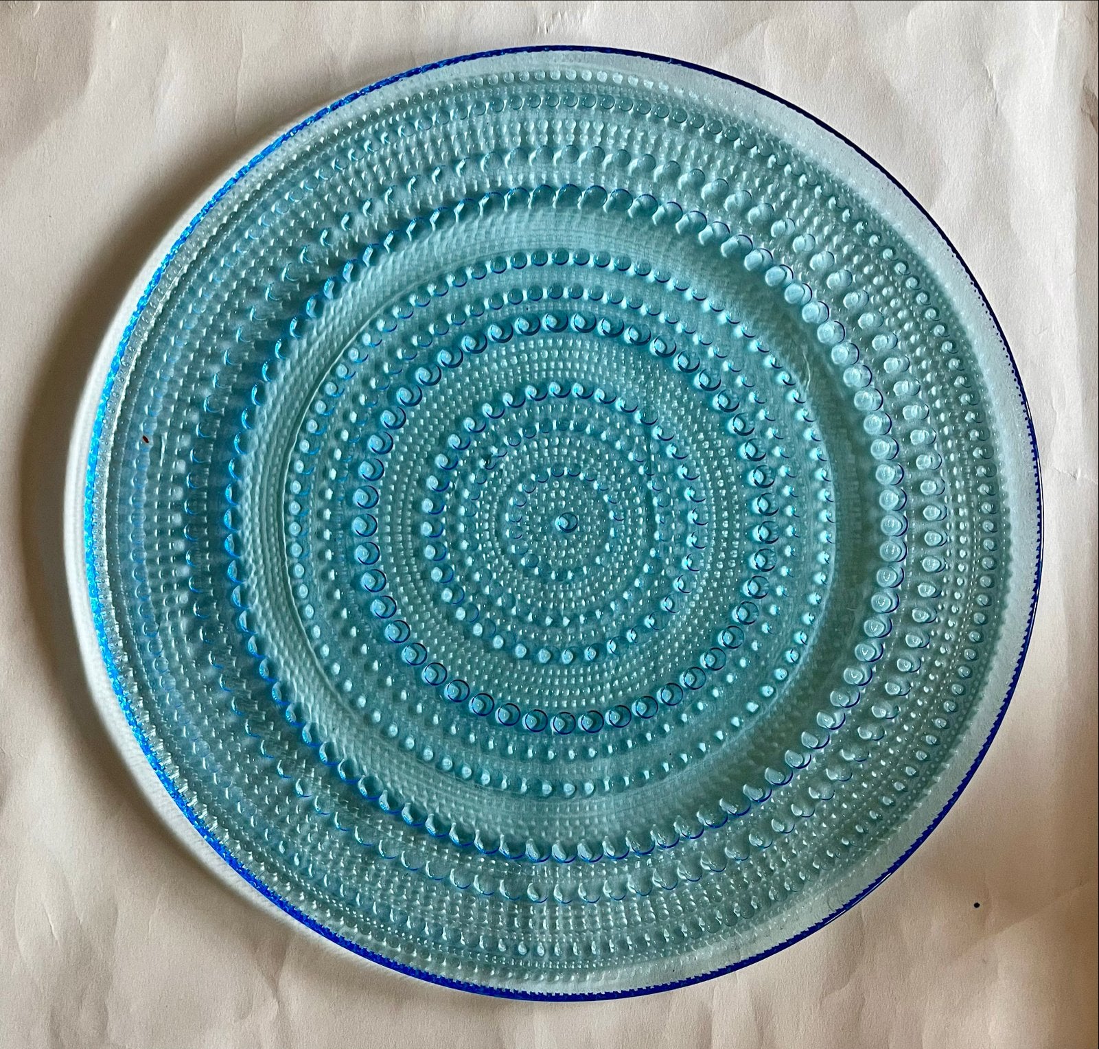 Iittala Kastelhelmi bord groot blauw, Ophalen of Verzenden