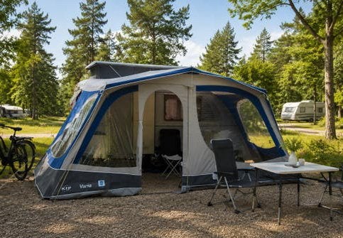 Kip caravan Kompakt 37 | hefdak | vakantieklaar | 680kg, Caravans en Kamperen, Caravans, Standaardzit, Kip, Tot en met 2, Hefdak