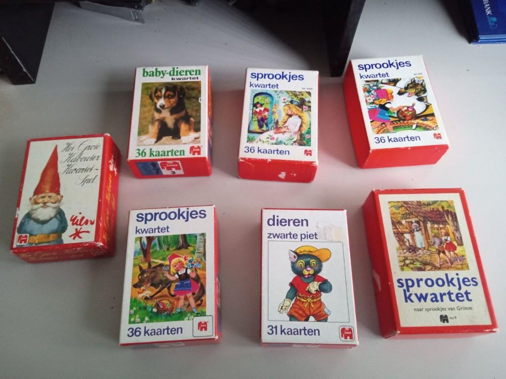 Jumbo kwartet spellen bloemen vliegtuig dieren zwarte pieten, Ophalen of Verzenden, Gebruikt, Kwartet(ten)
