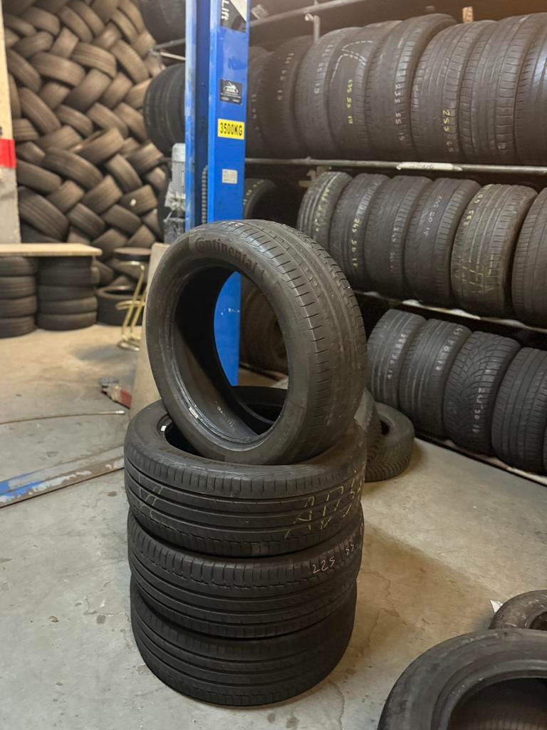 225/55R19 Continental 5,5mm (inc monteren), Gebruikt, Band(en), Ophalen, 19 inch