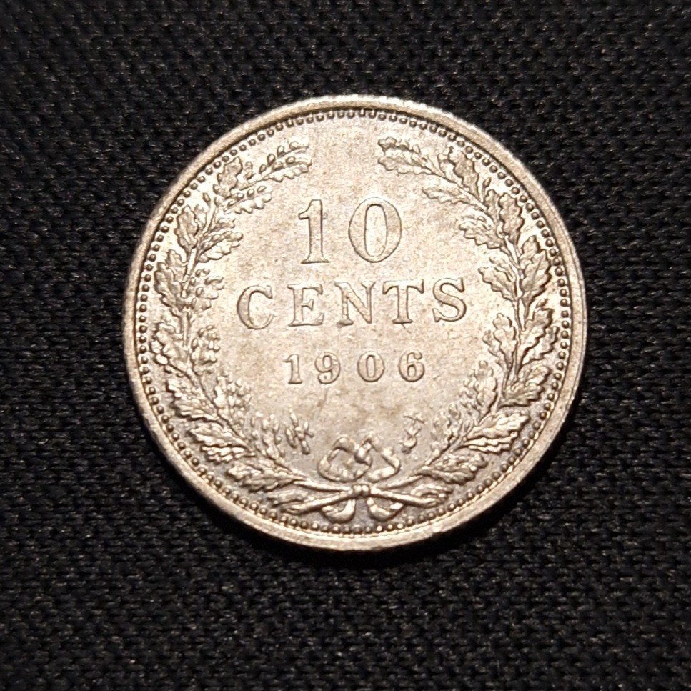 10 cent 1906, Verzenden, Zilver, 10 cent, Koningin Wilhelmina