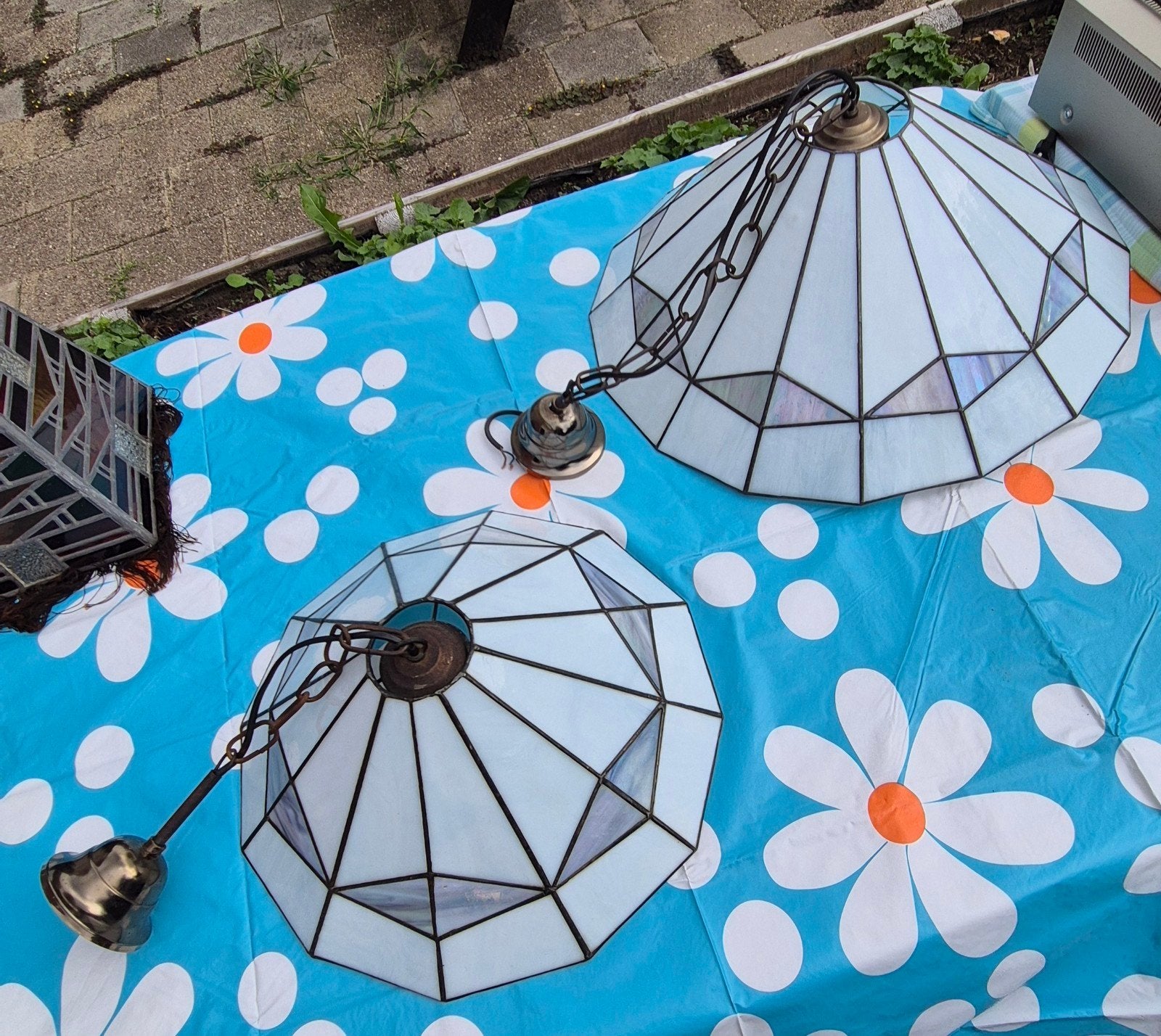 Set van 2 Tiffany-stijl hanglampen - Honsel, Ophalen
