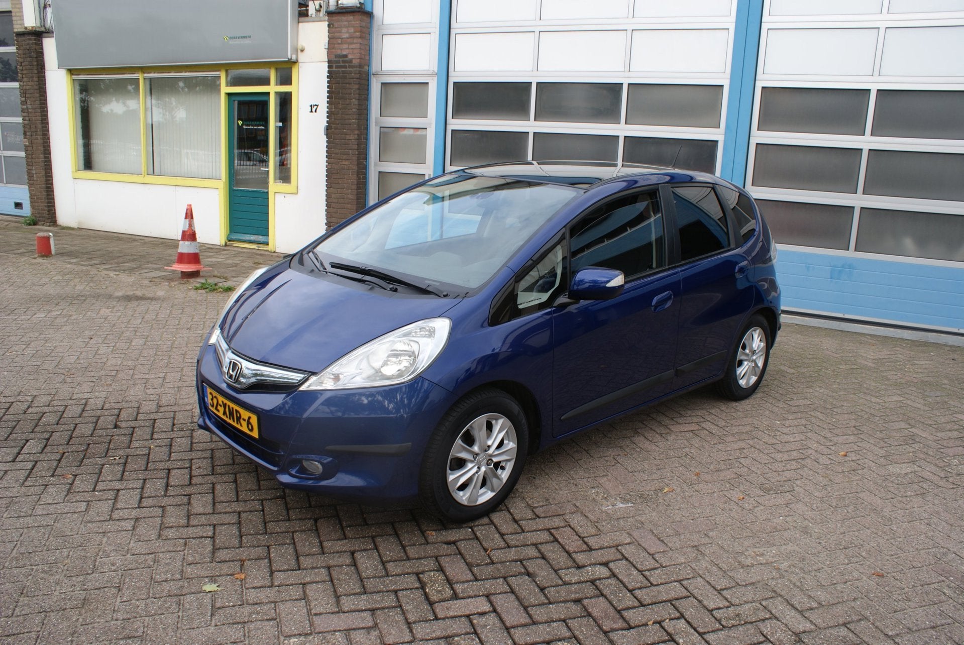 Honda Jazz 1.4 Hybrid Elegance met org honda fietserek, Auto's, Euro 5, Gebruikt, 4 cilinders, Blauw