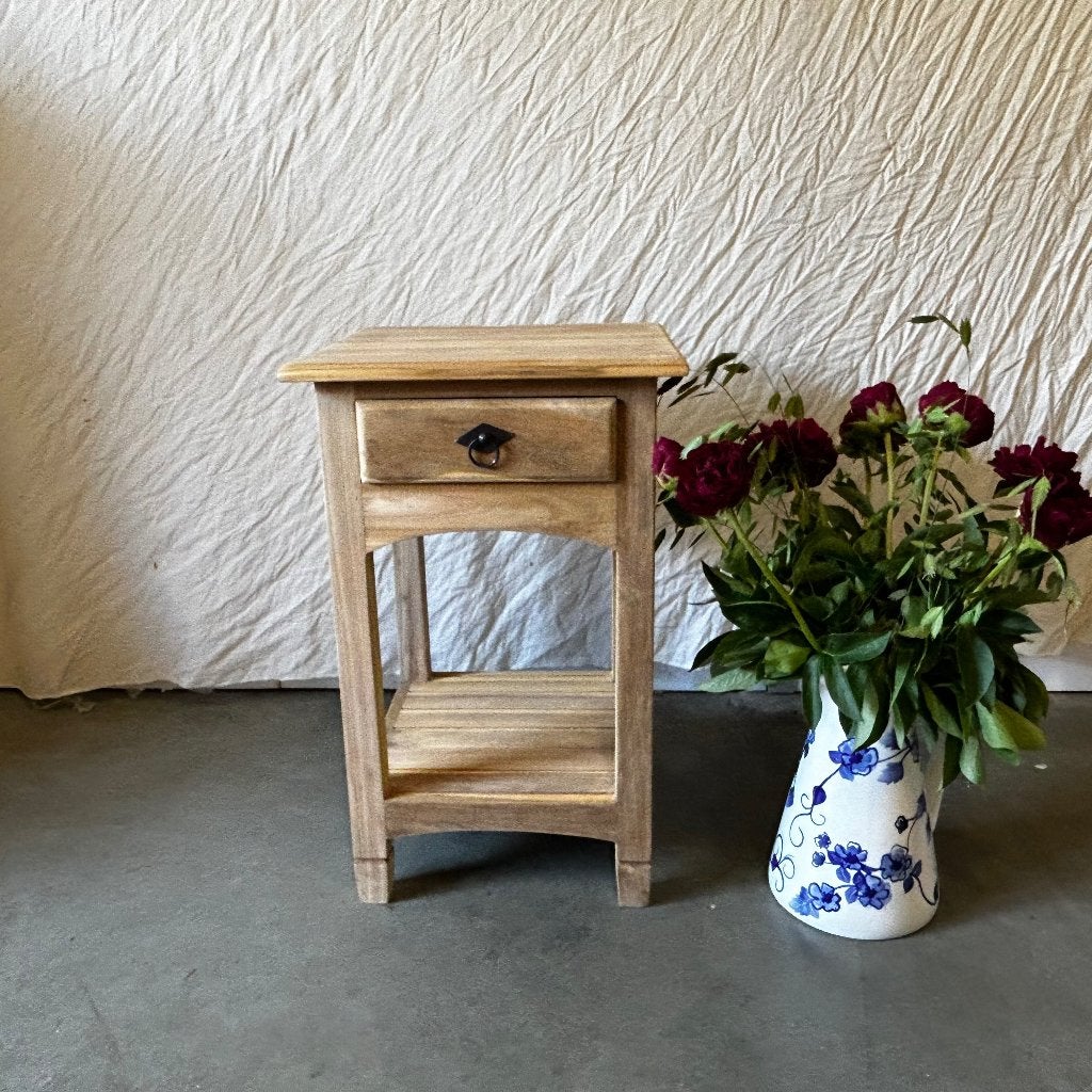 ladekastje - massief teak 37 x 37 cm 1 lade - Gratis bezorgd, TTM Wonen, Meubels – (Perzische) Tapijten en Woonaccessoires, Minder dan 50 cm